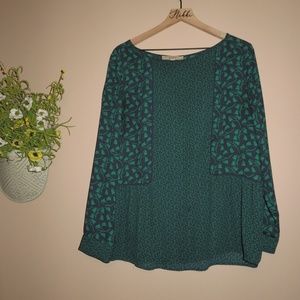 LOFT green flowy blouse sz. L ✨